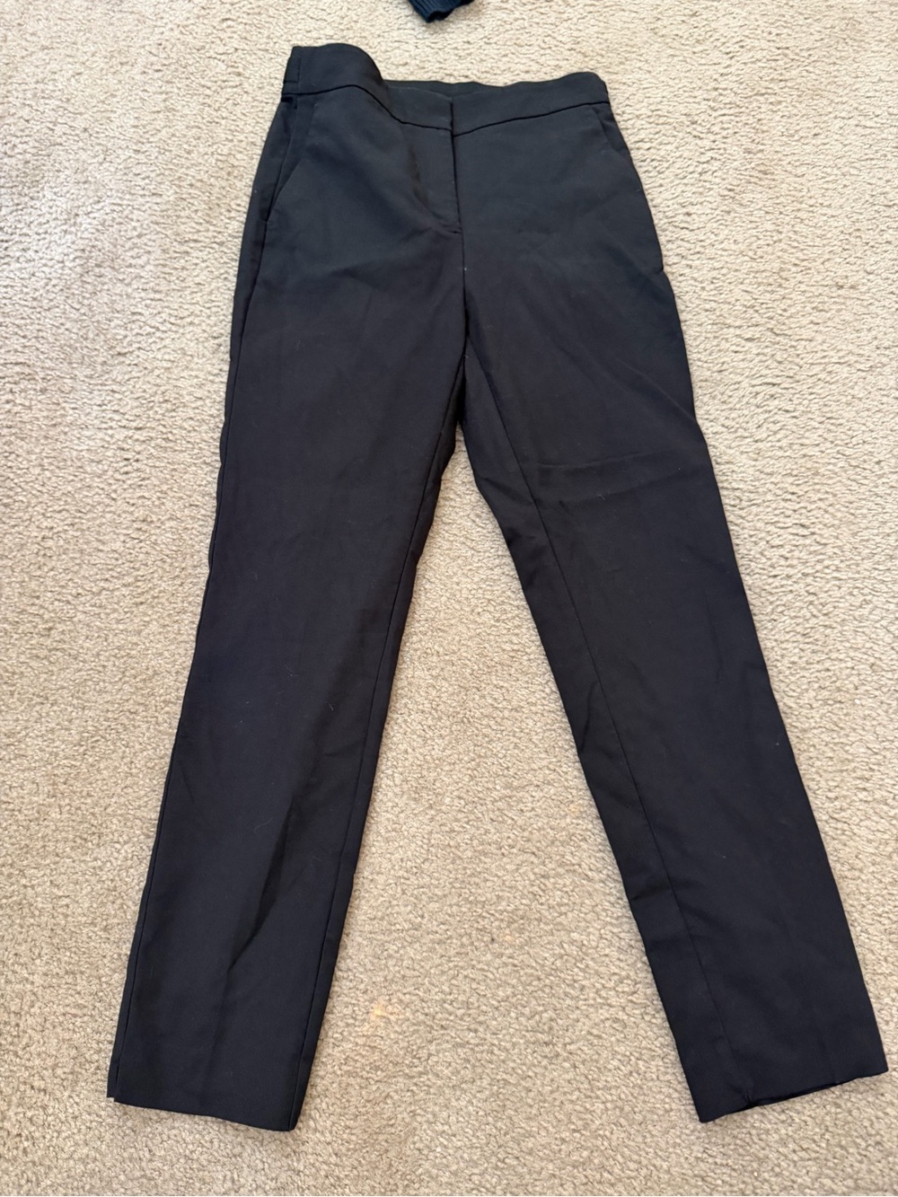 Zara Black Slim Straight Dress Trousers